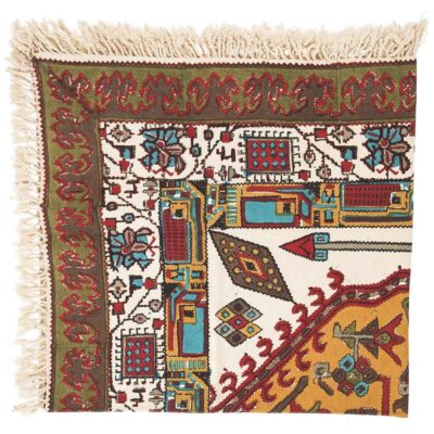 Nappe Persane : Impression Traditionnelle Kalamkari d’Isfahan Symboles