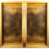 Plateau de Backgammon Sculpté en Bois, Fabriqué à la Main avec l'Héritage Persan Phoenix