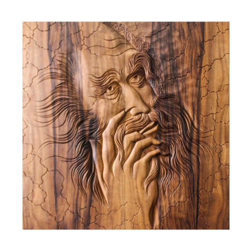 Plateau de Backgammon Sculpté en Bois, Fabriqué à la Main avec l'Héritage Persan Derviche