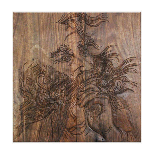 Plateau de Backgammon Sculpté en Bois, Fabriqué à la Main avec l'Héritage Persan Khayyam