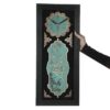 Horloge Murale Style Musulman avec Incrustation en Bois du Verset Wa In Yakad