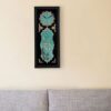 Horloge Murale Style Musulman avec Incrustation en Bois du Verset Wa In Yakad