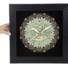 Horloge au Design Islamique avec Incrustation en Bois du Bismillahir Rahmanir Raheem