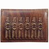 Portefeuille bifold en cuir persan pour hommes avec design Achéménide et Faravahar
