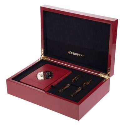 Coffret Stylos Europen Khayyam – Stylo Roller et Stylo Plume Dorés