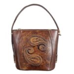 Sac à bandoulière en cuir suédé Boho fabriqué à la main Termeh