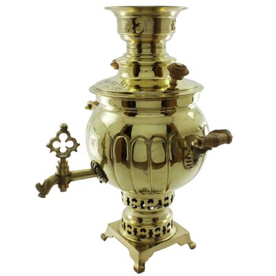 Samovar en laiton persan, théière décorative à charbon 3 litres