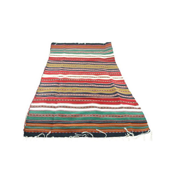 Tapis Jajim persan authentique tissé à plat rayé Tribal