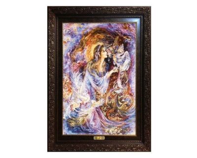 Tapis mural persan de Tabriz représentant la miniature M35