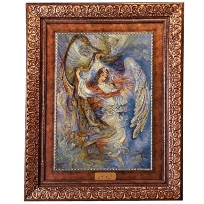 Tapis mural persan de Tabriz représentant la miniature 47KP