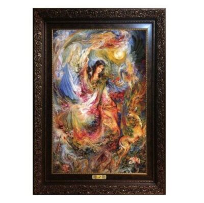 Tapis mural persan de Tabriz représentant la miniature M5