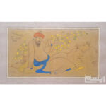 Peinture d’art miniature persan originale : Gouache et aquarelle – Fille de Teresa