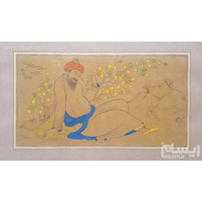 Peinture d’art miniature persan originale : Gouache et aquarelle – Fille de Teresa