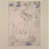 Peinture d'art safavide persan originale : Aquarelle et gouache sur carton – Printemps et Setar