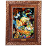 Tapis mural persan de Tabriz représentant la miniature 43KP