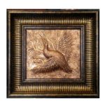 Art encadré en laiton gravé – Oiseau artistique
