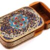 Boîte à Cartes en Bois Persane - Khatam Émaillé Paradis