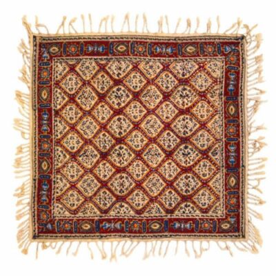 Nappe Persane : Impression Traditionnelle Kalamkari d’Isfahan Florale