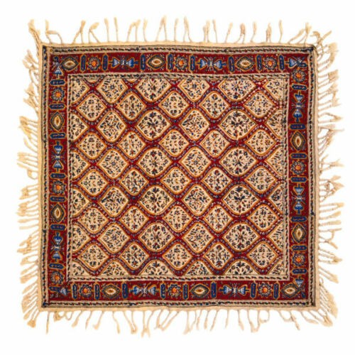 Nappe Persane : Impression Traditionnelle Kalamkari d'Isfahan Florale