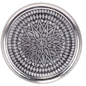 Plat de Service Persan en Cuivre Traditionnellement Martelé 960
