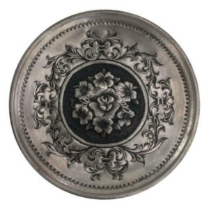 Assiette Décorative Persane en Cuivre Gravé Fleurs