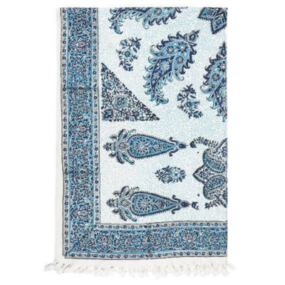 Nappe Persane : Impression Traditionnelle Kalamkari d’Isfahan Atrian