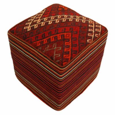 Pouf kilim ottoman authentique d’origine Iran, fait main