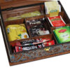 Boîte en bois pour sachets de thé avec coffre Termeh LB54