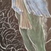 Peinture d'art miniature persan originale : Gouache et aquarelle – Fille et vieil homme