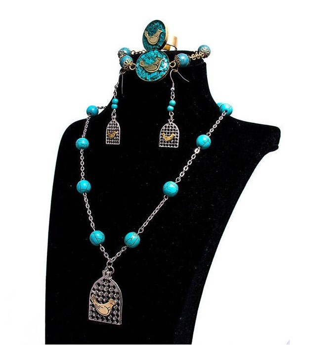 Set de bijoux persans Morghe Amin modèle Turquoise