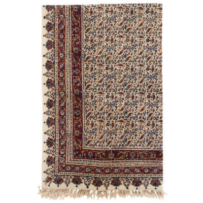 Nappe Persane : Nappe Traditionnelle à Impressions au Bloc Kalamkari d’Ispahan G164