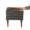 Repose-pieds kilim authentique d’origine Iran, fait main 98001