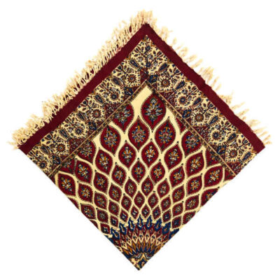 Nappe Persane : Nappe Traditionnelle à Impressions au Bloc Kalamkari d’Ispahan G272