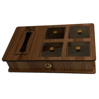 Set de boîte en bois pour sachets de thé avec porte-mouchoirs Arsi