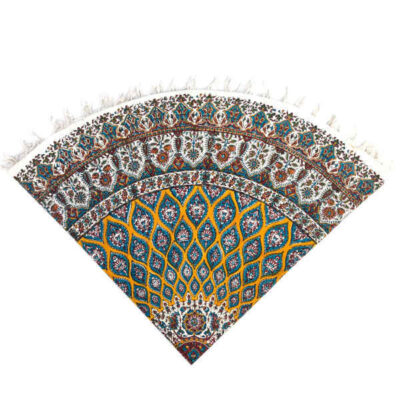 Nappe Persane : Nappe Traditionnelle à Impressions au Bloc Kalamkari d’Ispahan G297