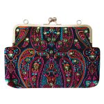 Pochette brodée avec motif Paisley