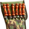 Ensemble de Six Brochettes en Acier avec Manche en Bois et Housse pour Kebab et Grillades