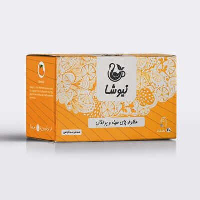 Thé noir aromatisé à l’orange Newsha 70 g (lot de 10)