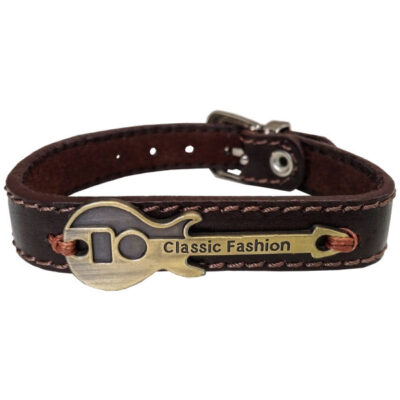 Bracelet en cuir pour hommes et femmes – Guitare
