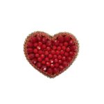 Épinglette féminine perles – Design Cœur