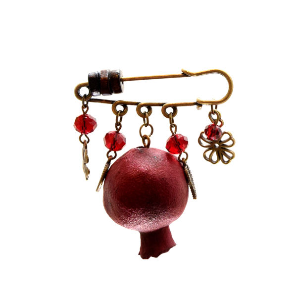 Broche de Sécurité Grenade – Symbole de Fertilité et de Prospérité