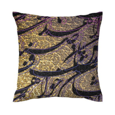 Housse de coussin en velours persan – Design Calligraphie (Set de 2)