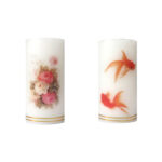 Bougies Haft-Sin avec motif de fleurs et de poissons – Parfaites pour Nowruz