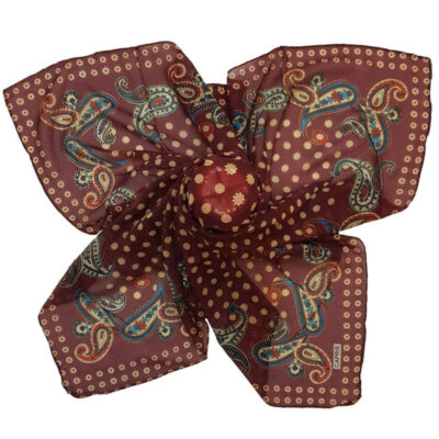 Silk Scarf for Women – Luxe Paisley Print, Vibrant Termeh Design