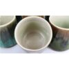 Tasse en céramique artistique - Set de 6 avec motif à glaçage dégoulinant, modèle Oiseau