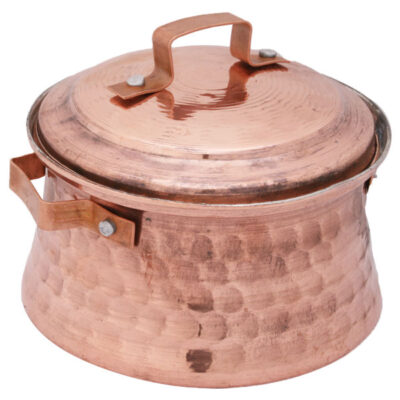 Marmite en cuivre persan – Style de cuisson martelé traditionnel S3