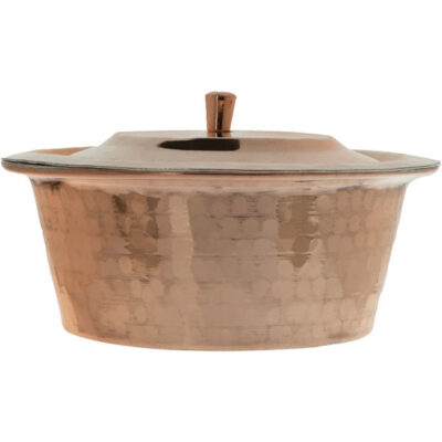 Marmite en cuivre persan – Style de cuisson martelé traditionnel D745