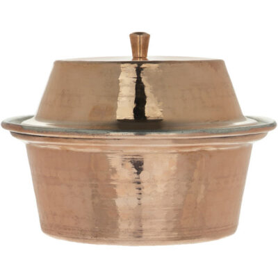 Marmite en cuivre persan – Style de cuisson martelé traditionnel W542