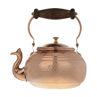 Bouilloire en cuivre persan durable pour cuisinière traditionnelle martelée