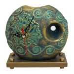 Horloge de bureau en poterie artistique persane modèle Fleur